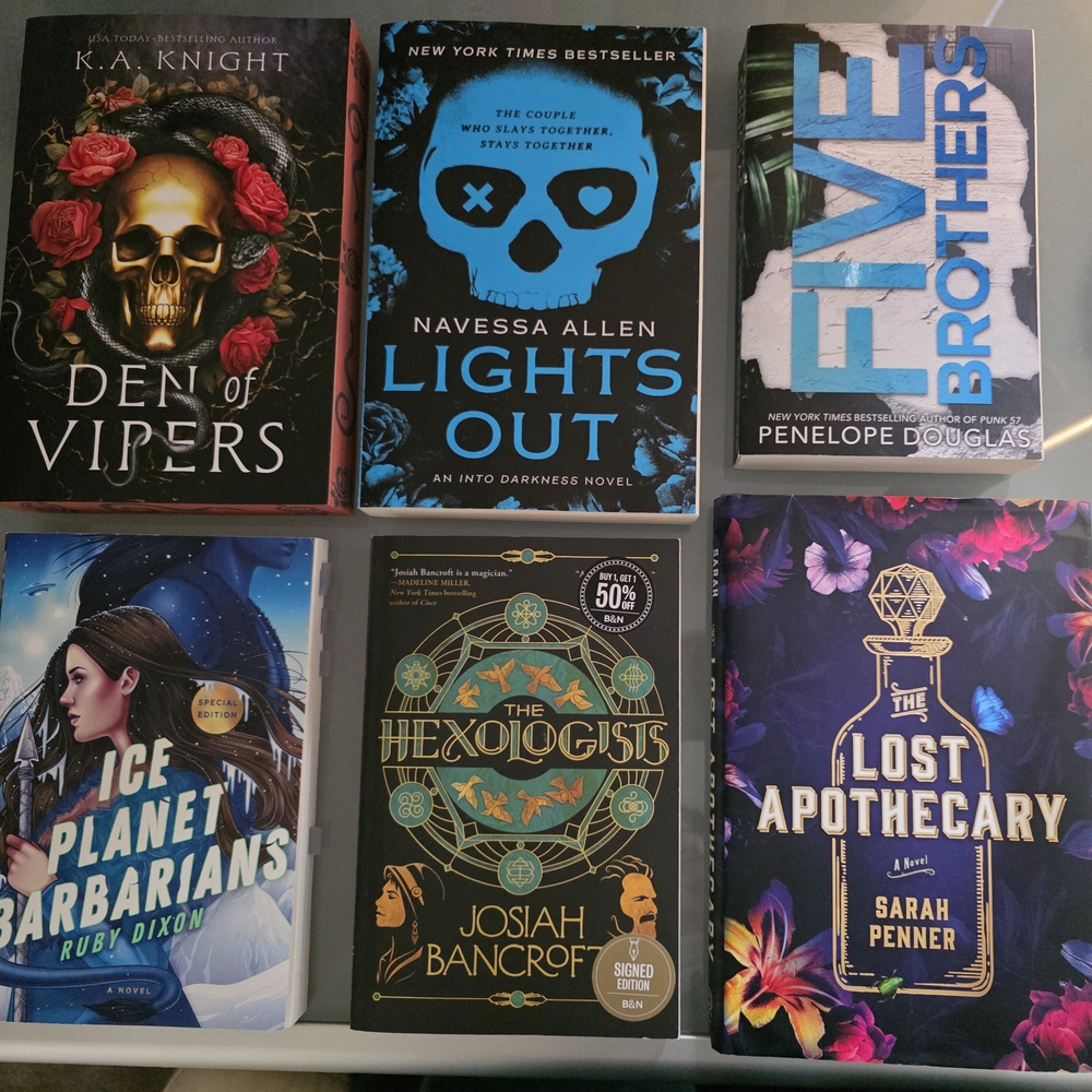 Collection of Six Fiction Books